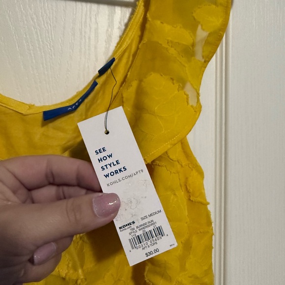 Yellow Ruffled Women's Top - Picture 5 of 5